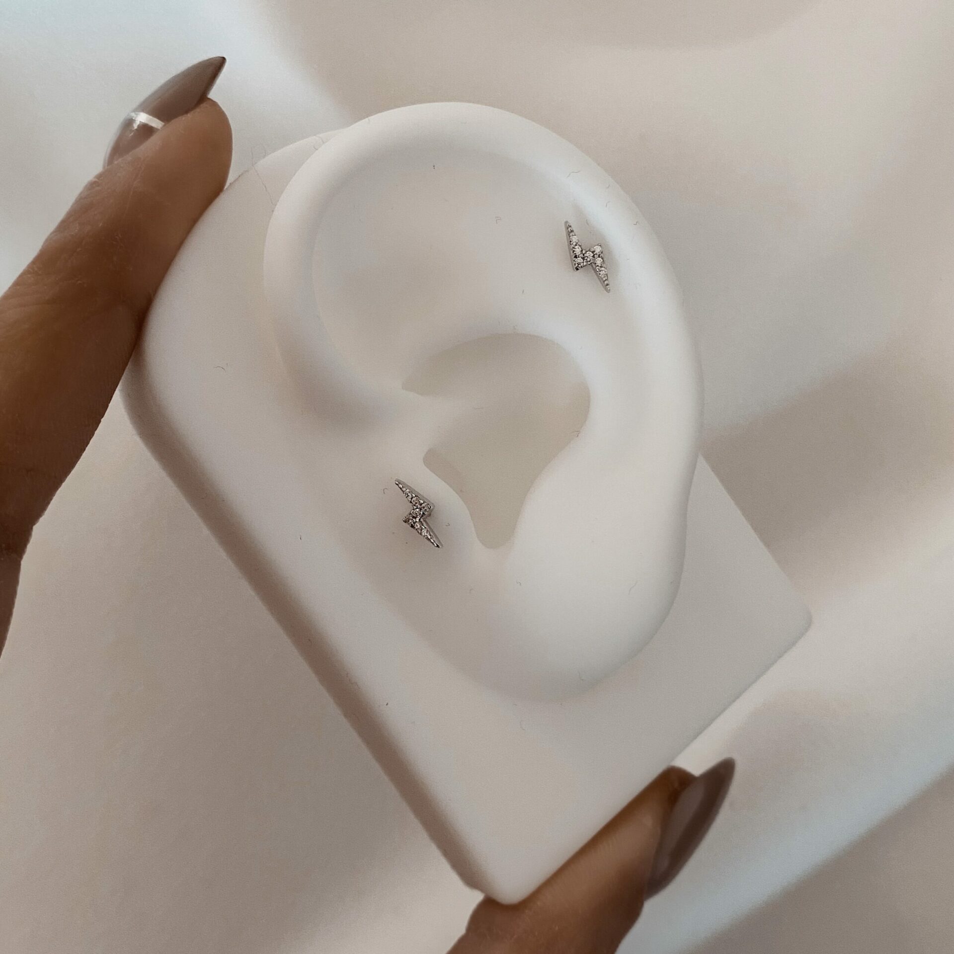 עגיל הברגה ברק המתאים להליקס הליקס גבוה כסף אמיתי 925