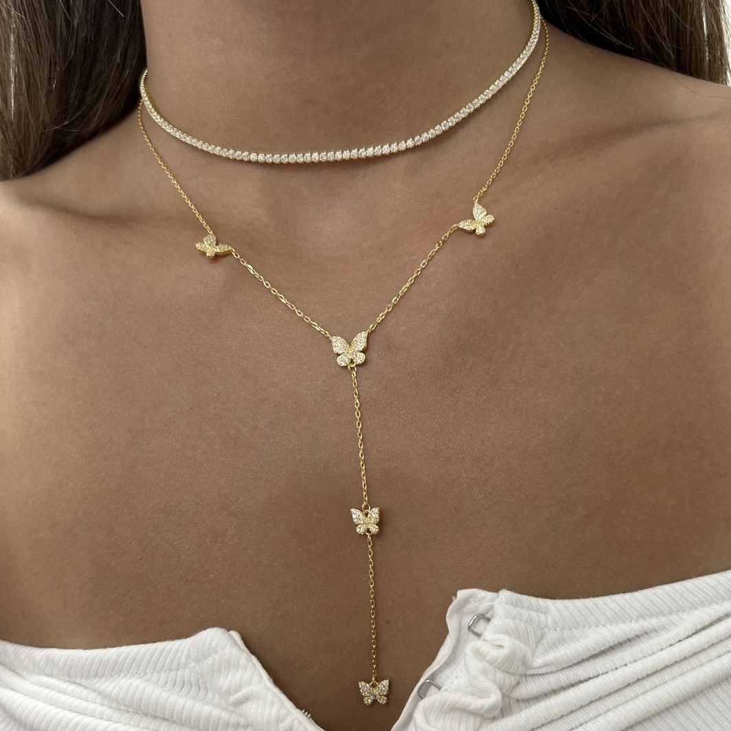 שרשרת עניבה פרפרים