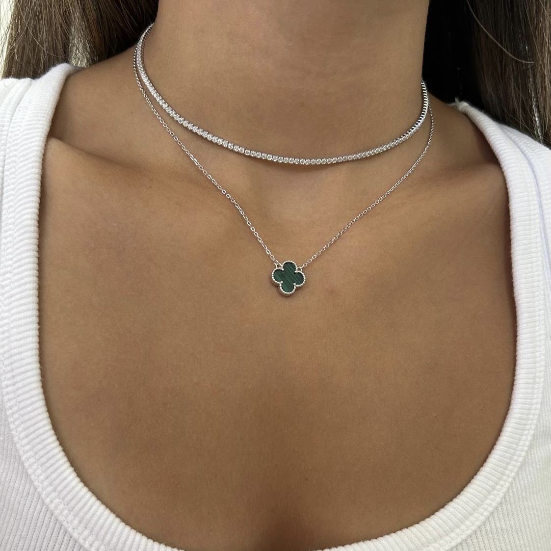 שרשרת תילתן מלאכית כסף אמיתי 925