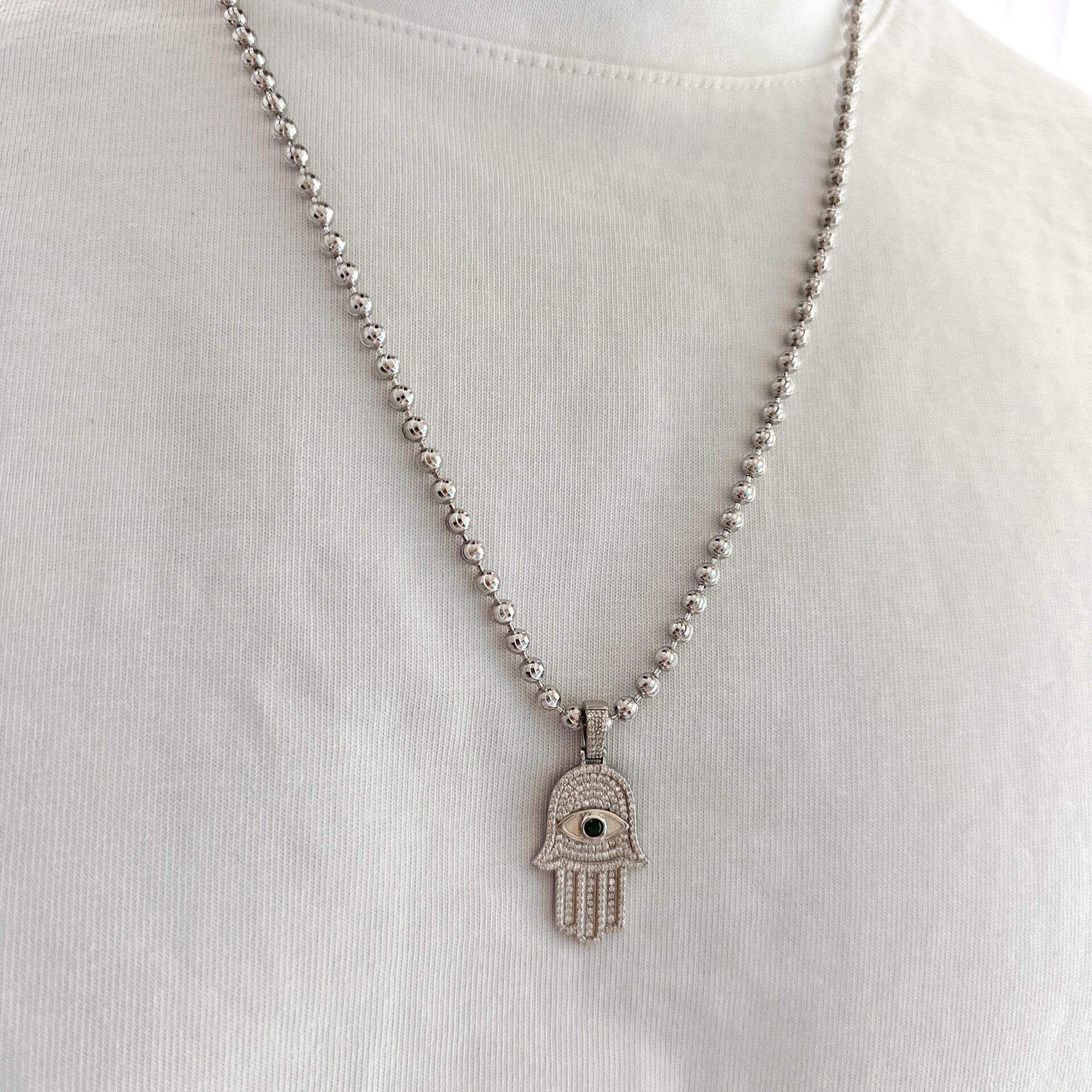 שרשרת חרוזי לייזר עין