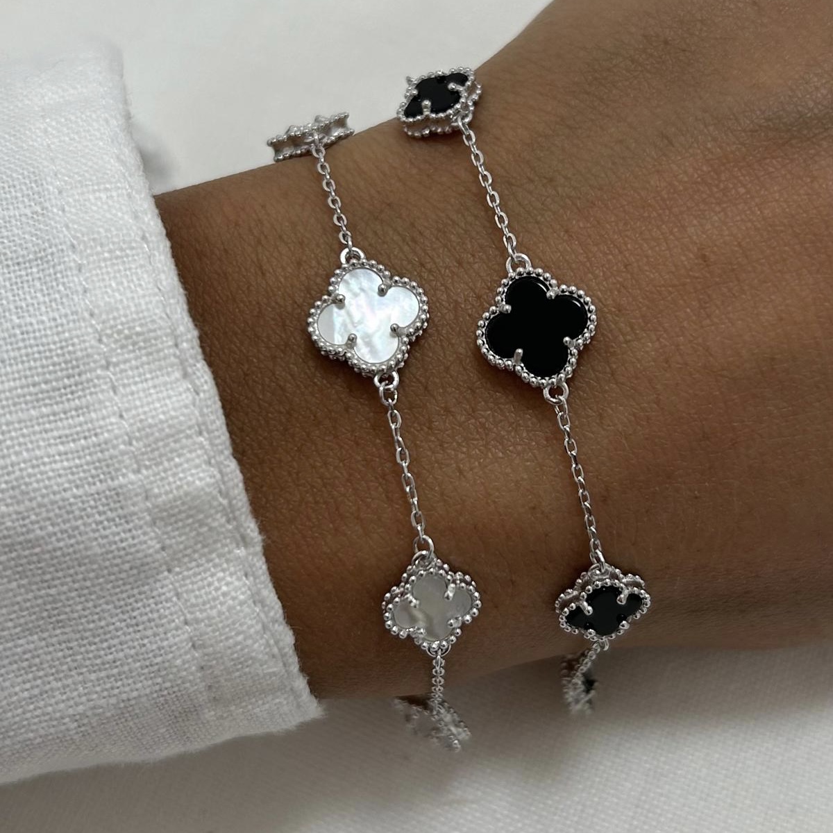 צמיד חמש תלתנים וואן כסף אמיתי 925