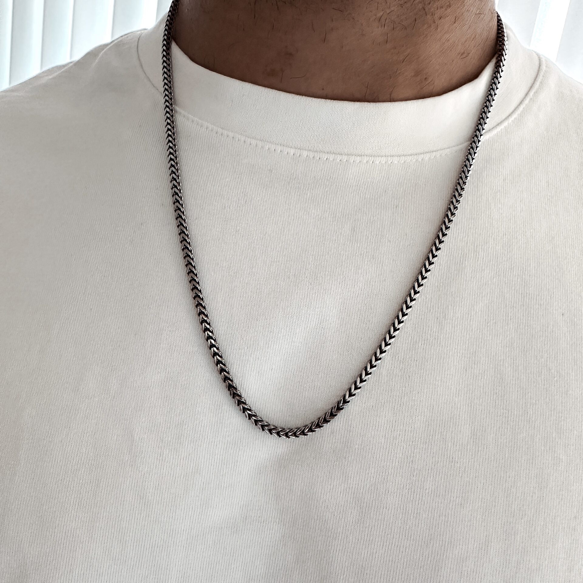 שרשרת צמה שון סינסטיל עבה לגבר