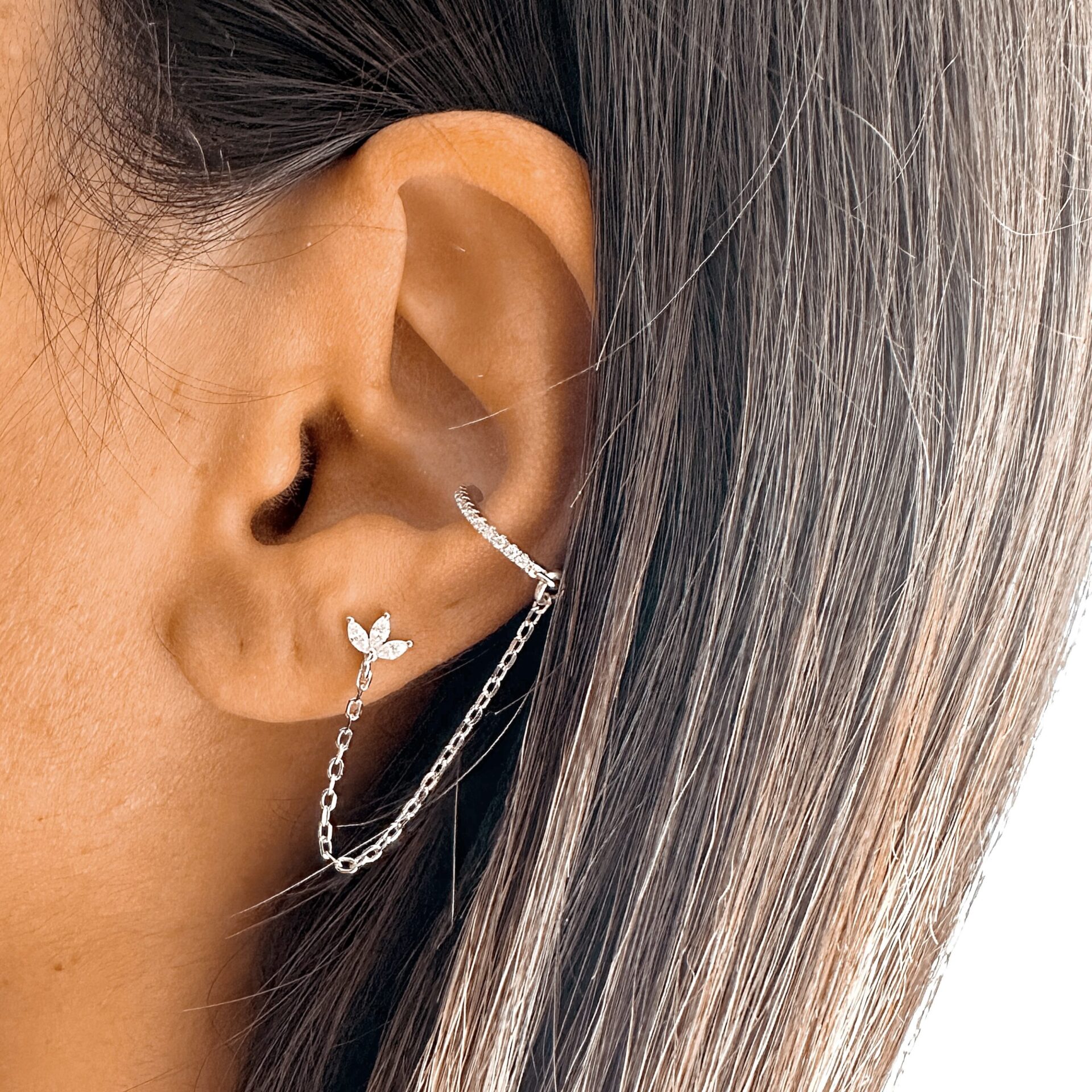 עגיל פרח לוטוס הליקס