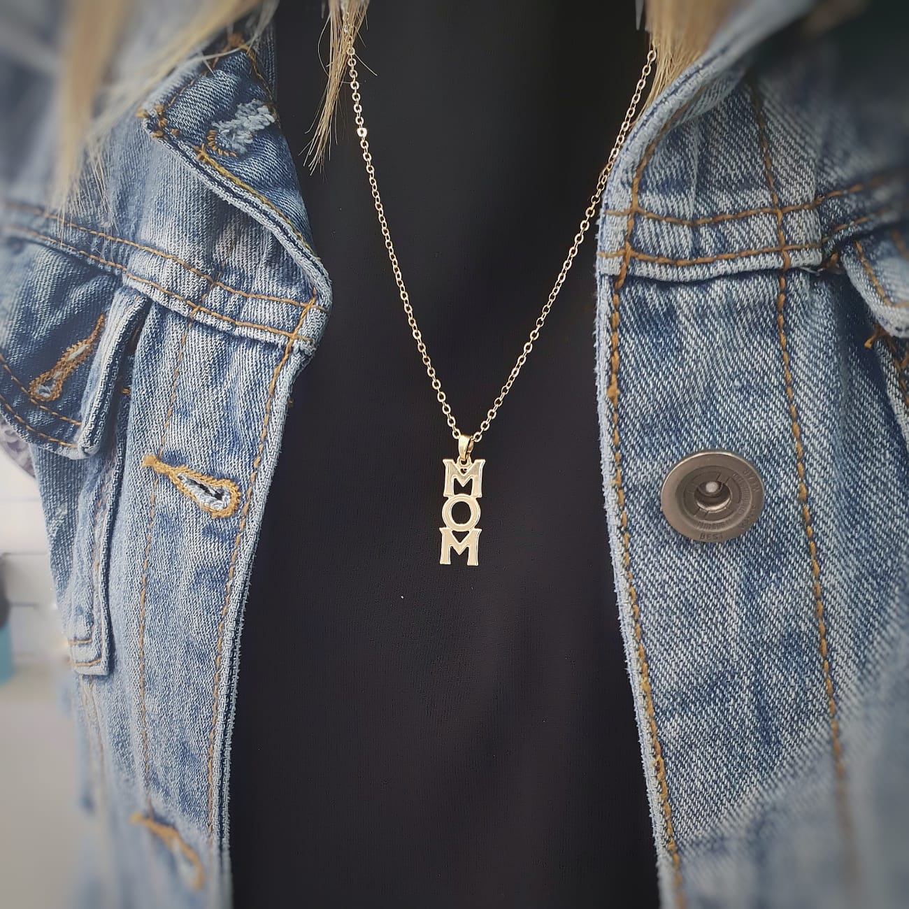 שרשרת MOM חריטה