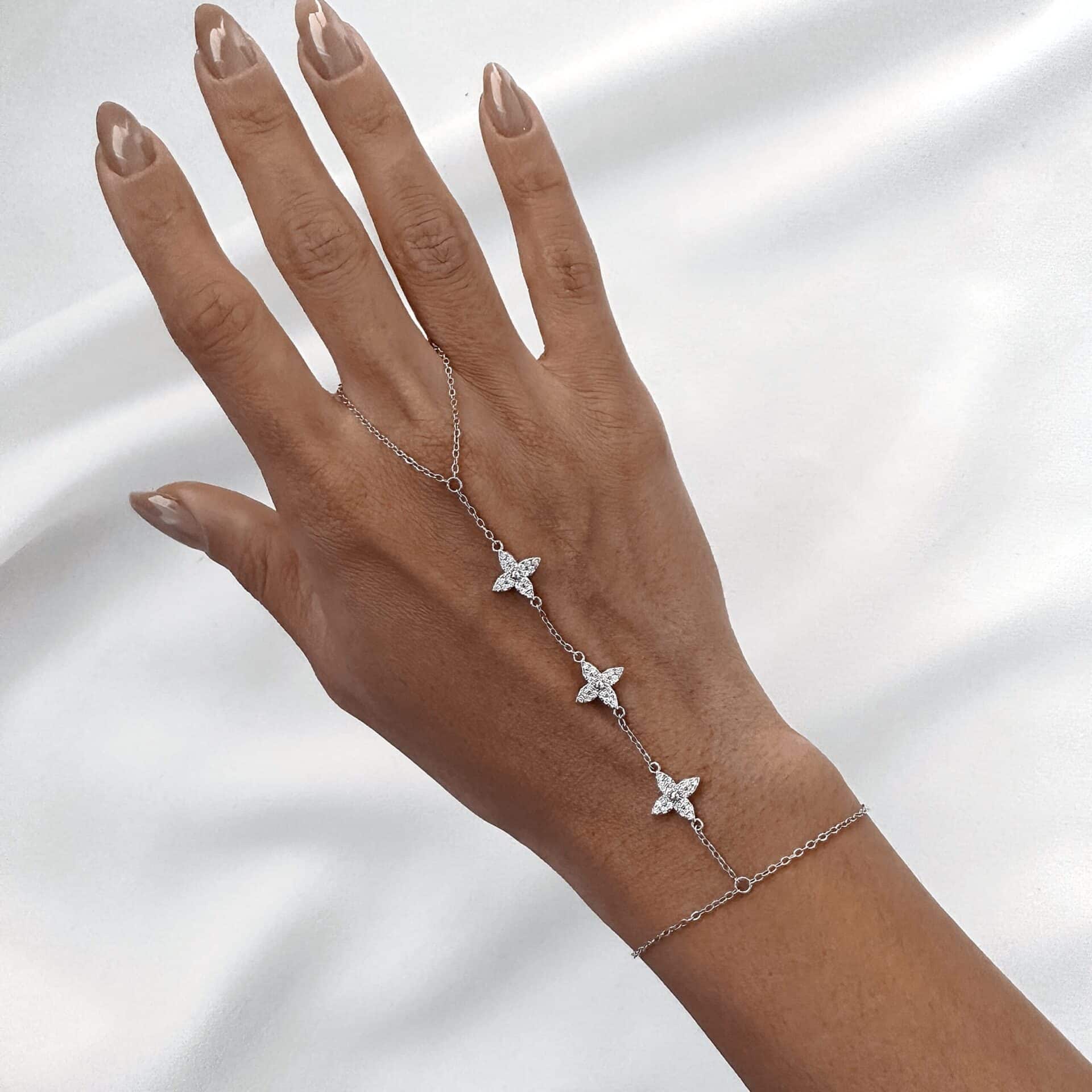 צמיד טבעת כסף 925 עם פרפרים משובצי זירקון