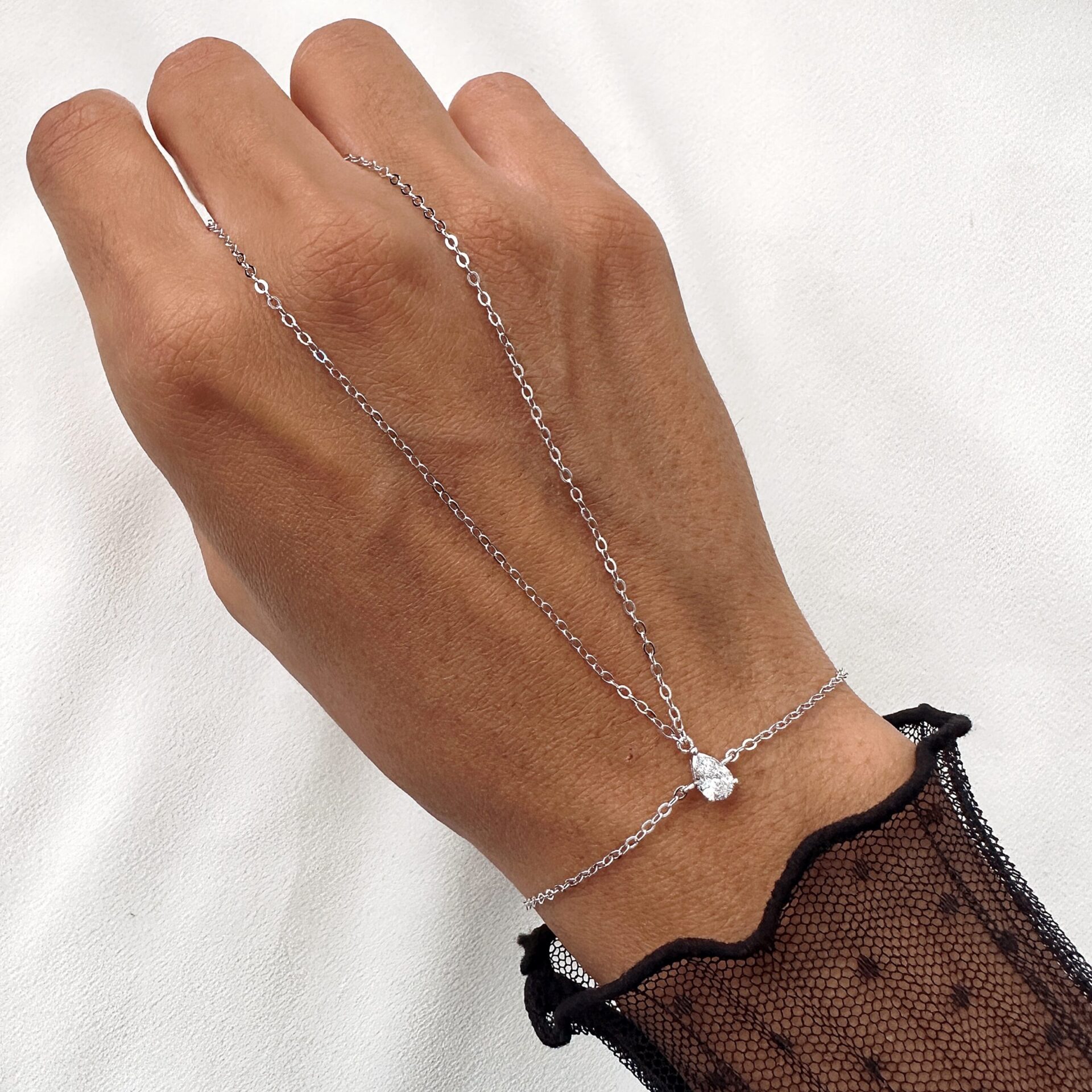 צמיד טבעת טיפה יהלום